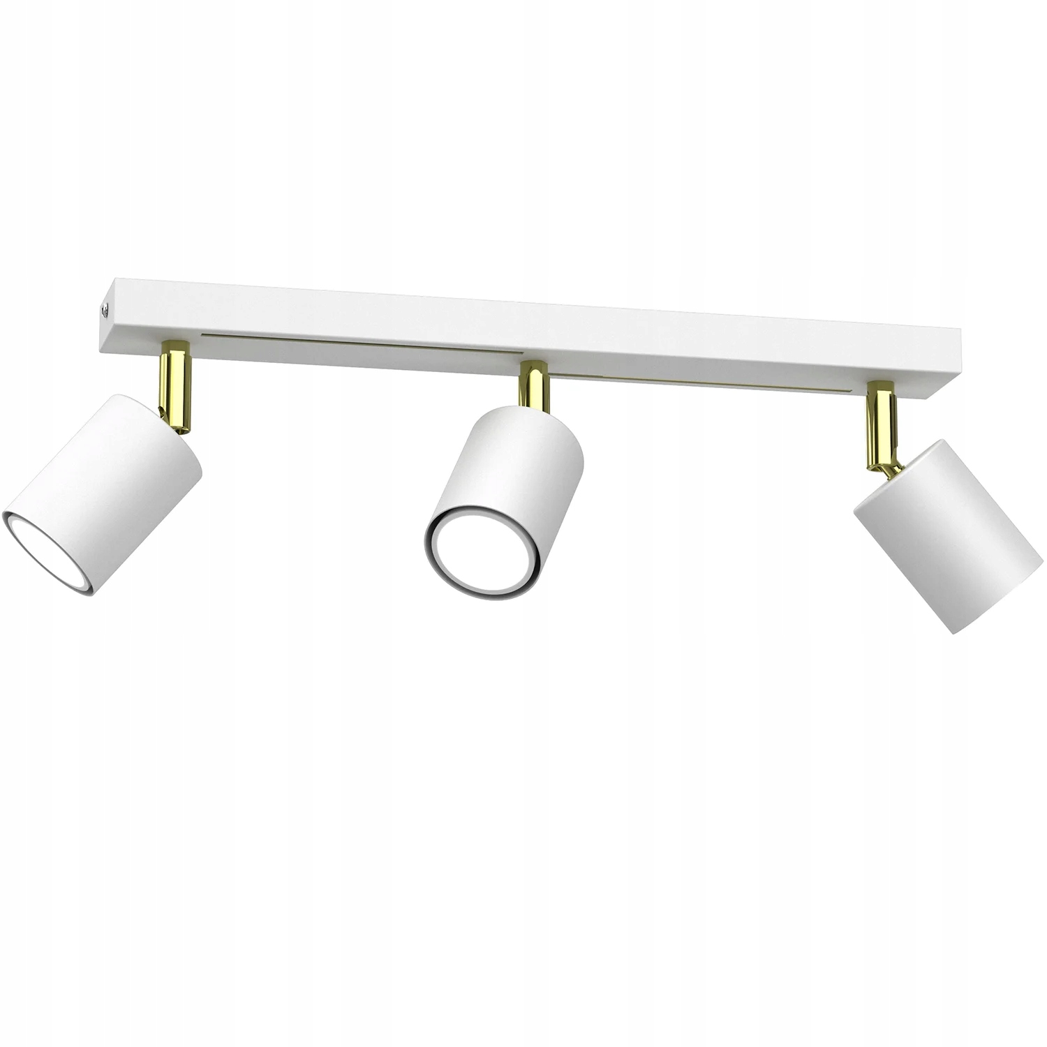 Trojitá stropná lampa biela matná zlatá 3 reflektory 40 cm Luminex