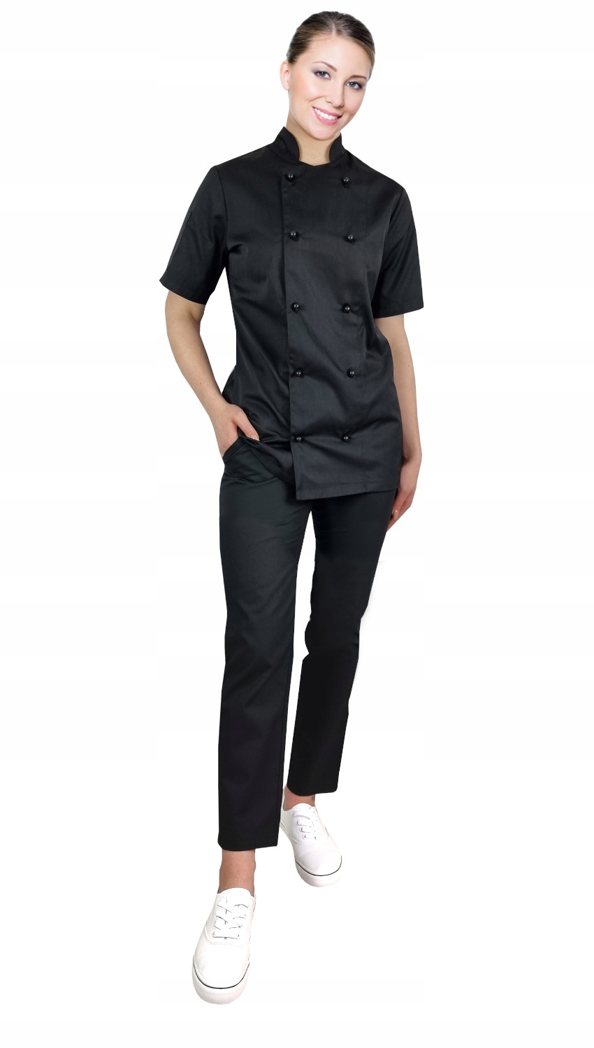 Dámský kuchařský set 2-dílný, černý vel. XL