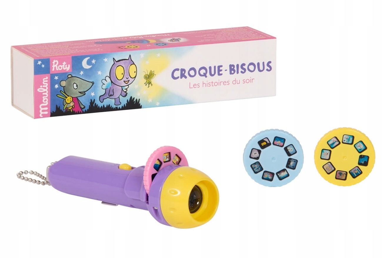 Latarka Projektor Przygody Duszka Moulin Roty Zasilanie bateryjne