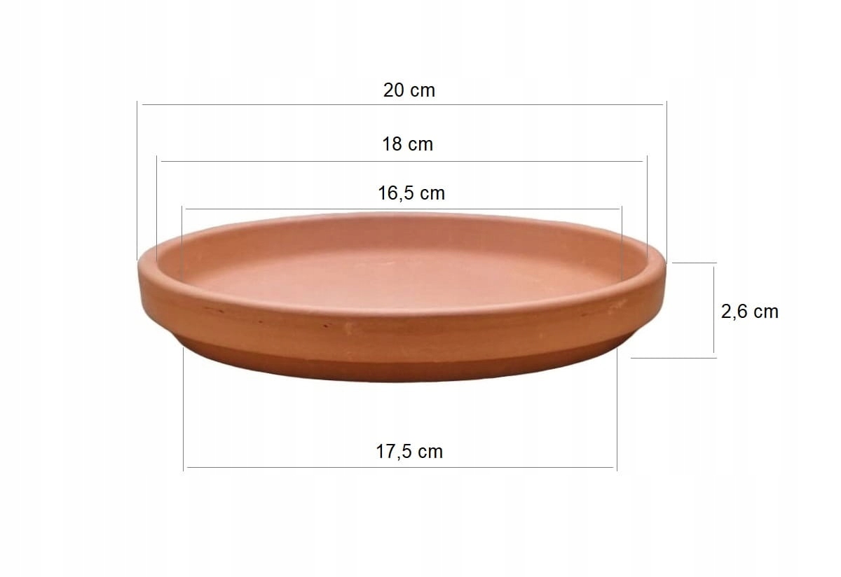 PODSTAWKA GLINIANA do doniczek TERAKOTA 20cm Marka Spang