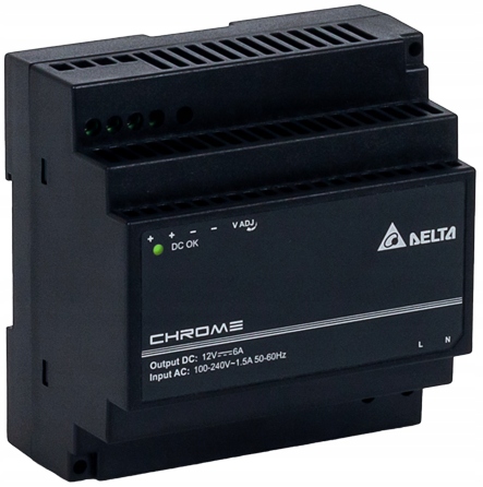 Zasilacz Impulsowy Napięciowy Szyna Din TS35 72W 6A 12V Delta Electronics