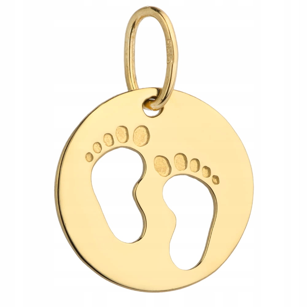 ZŁOTA ZAWIESZKA WISIOREK 585 STÓPKI DLA MAMY