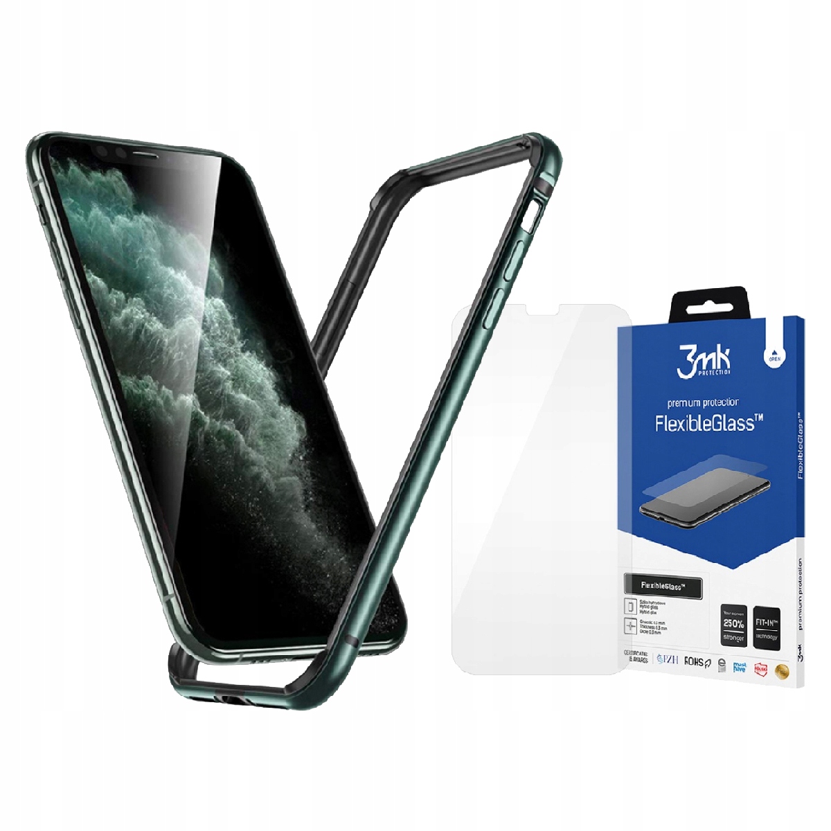 

Bumper Ramka Do Iphone 12 Mini + Szkło 3MK Fg