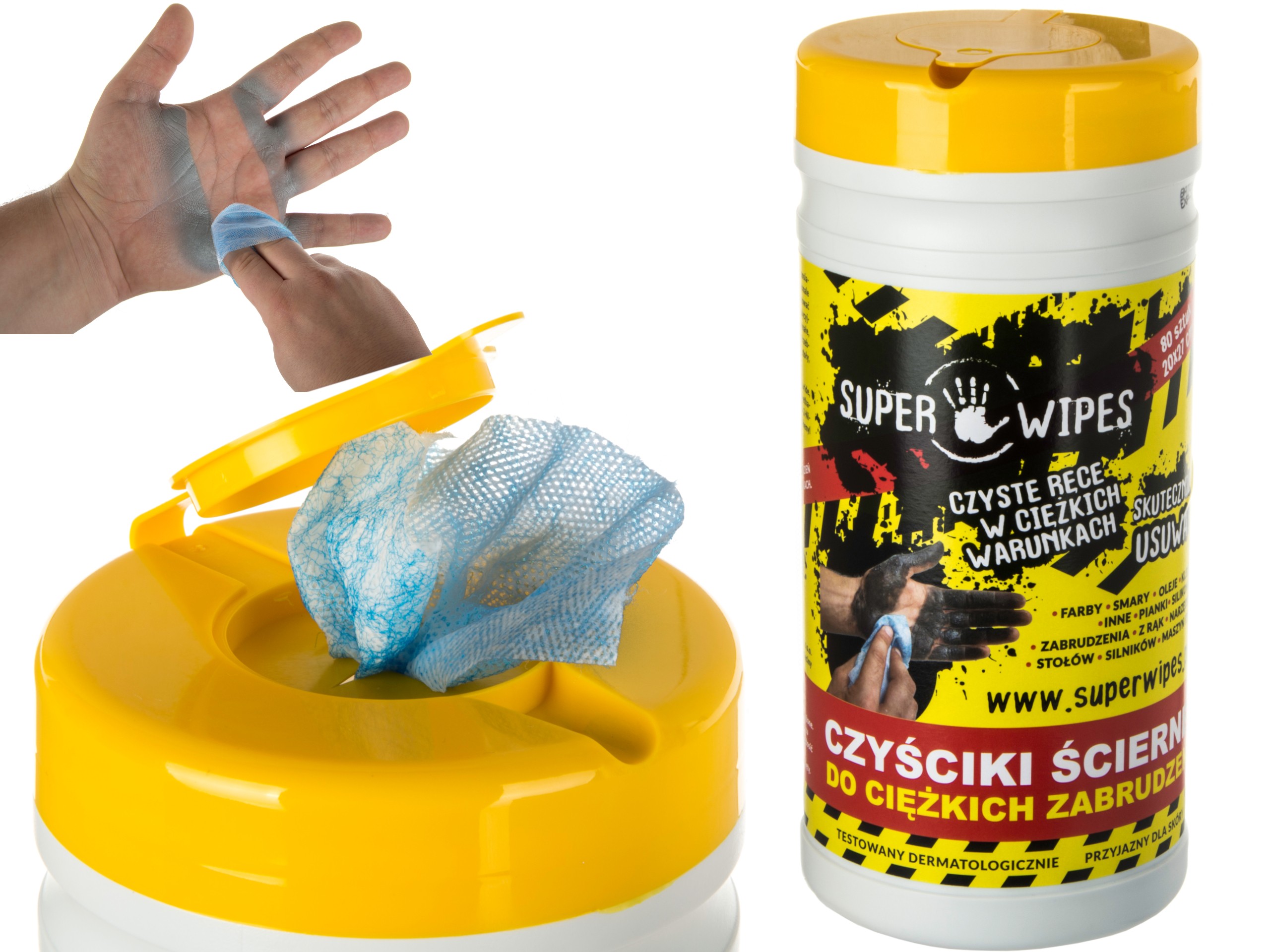 

Czyścik ścierny ściereczki do rąk Wipes