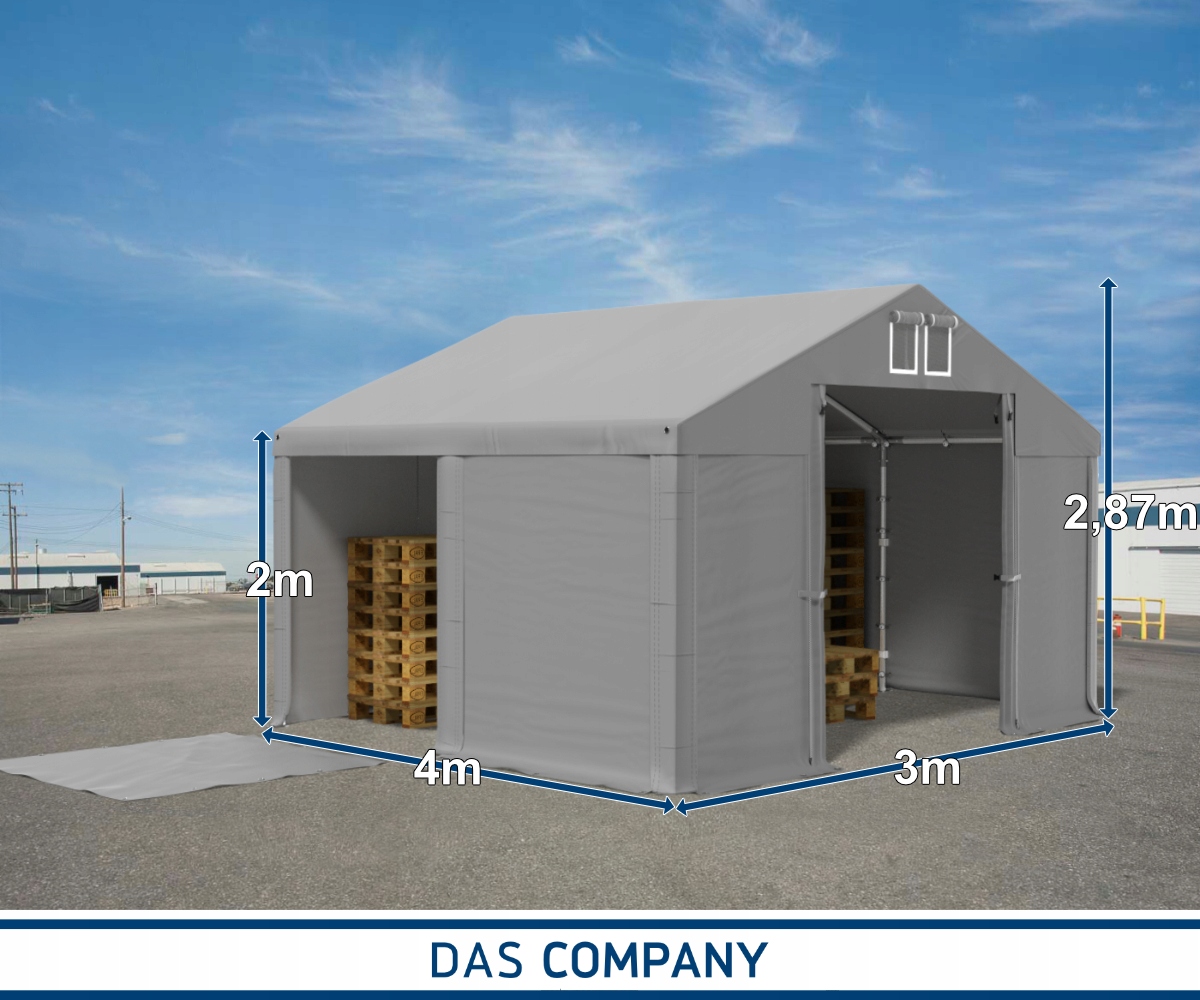 Namiot STANDARD 3x4 magazynowy RÓŻNE KOLORY Szerokość 3 m