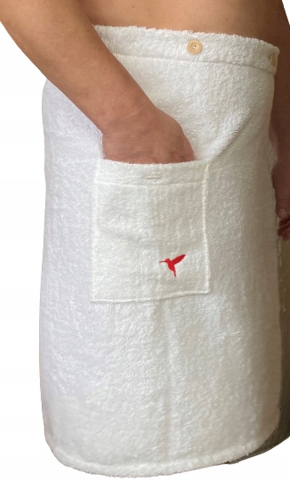 

Kilt frotta do sauny Men haft guziki drewno