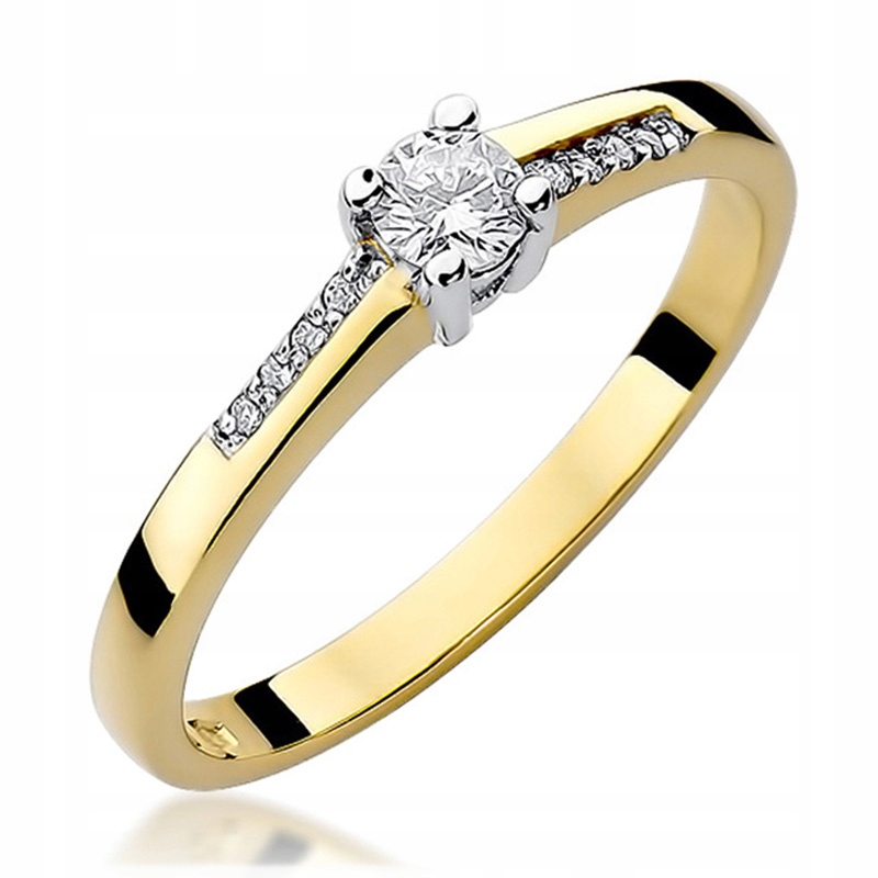 Prstýnek 585 s Brilianty 0,19 ct