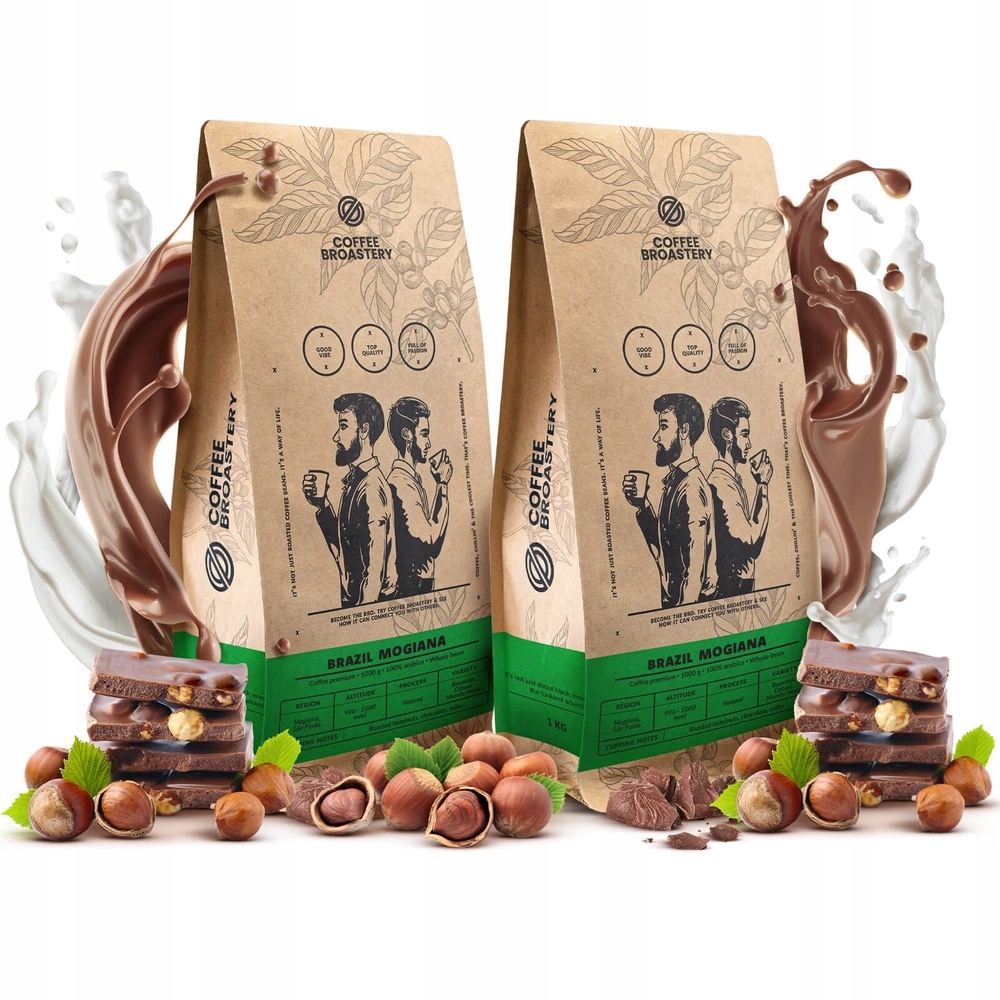 Levně Káva zrnková Coffee Broastery Arabica Brazílie Mogiana 2x1 kg