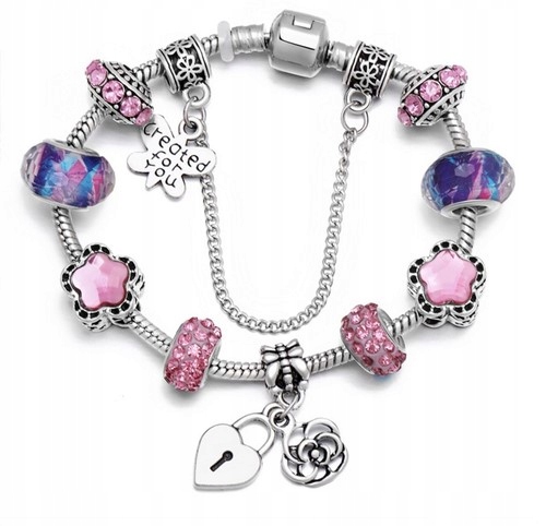 

Bransoletka Charms ,,Created for You'' srebrna