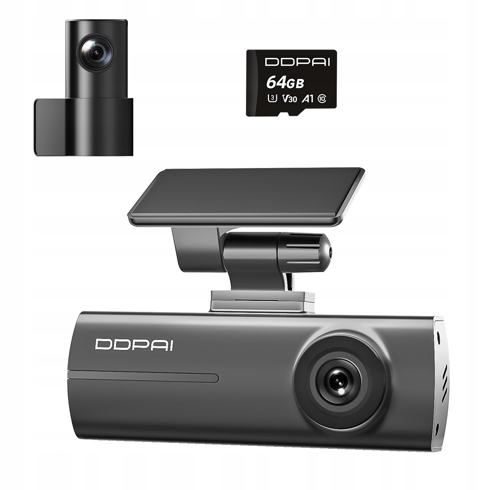 Videorekordér Ddpai N1 Dual Automobilová 1296P Wifi Zadní 64GB