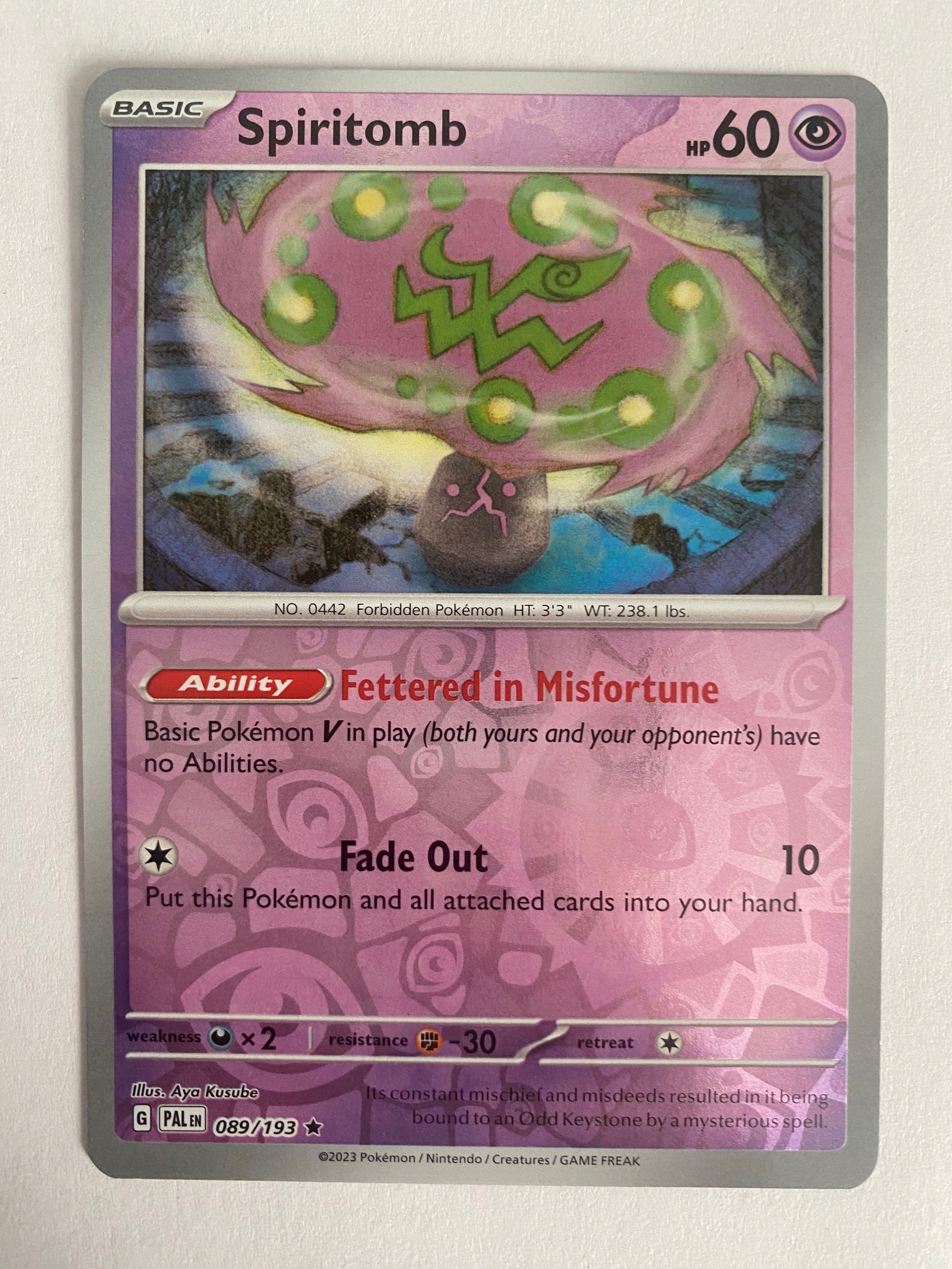 089/193 Spiritomb Paldea Evolved (SV02)