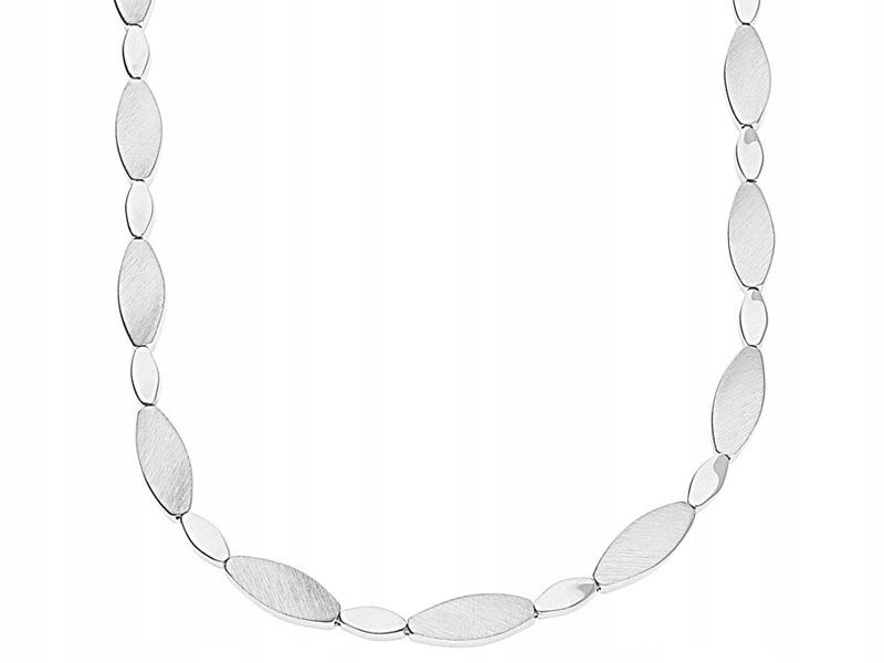 Stříbrný náhrdelník 925, hladké oválné prvky, jemný jako dárek