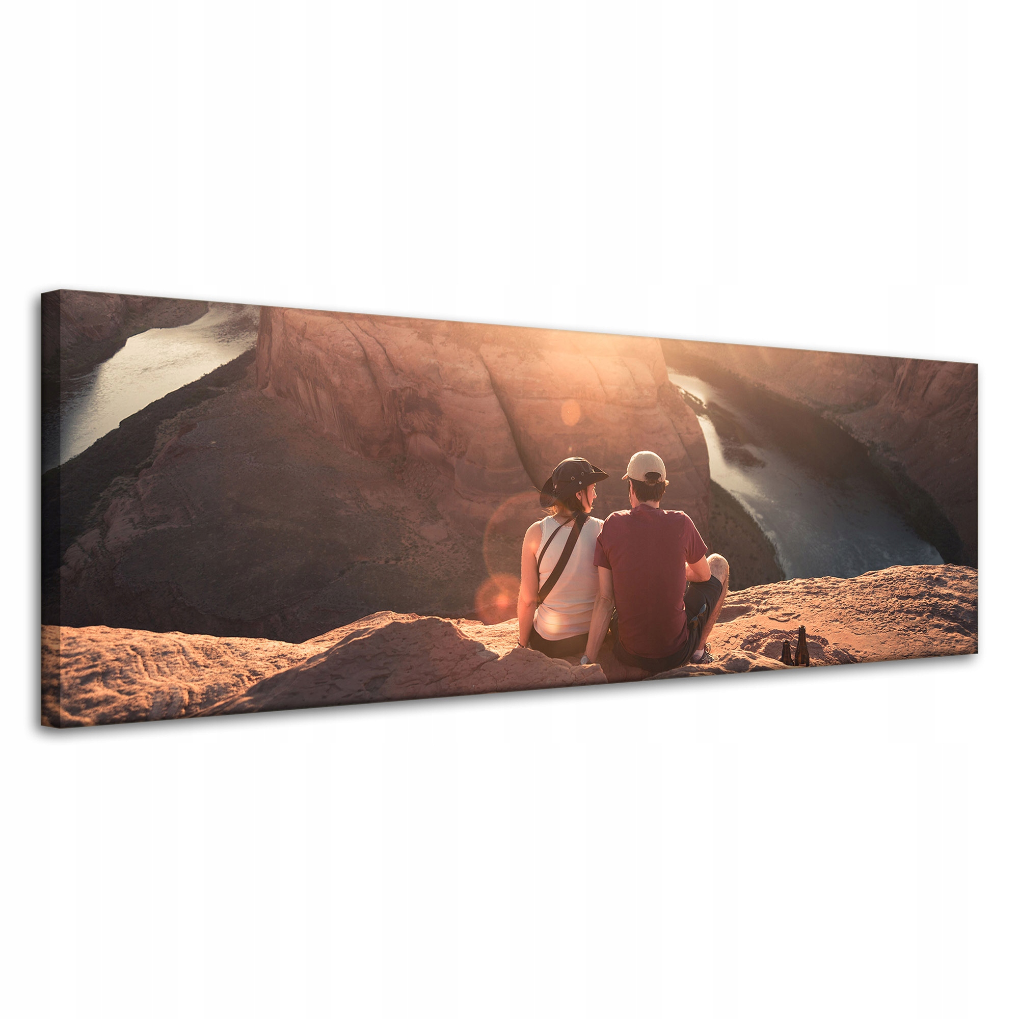 Obraz na plátně Velký kaňon Pár Slunce Řeka 120x40