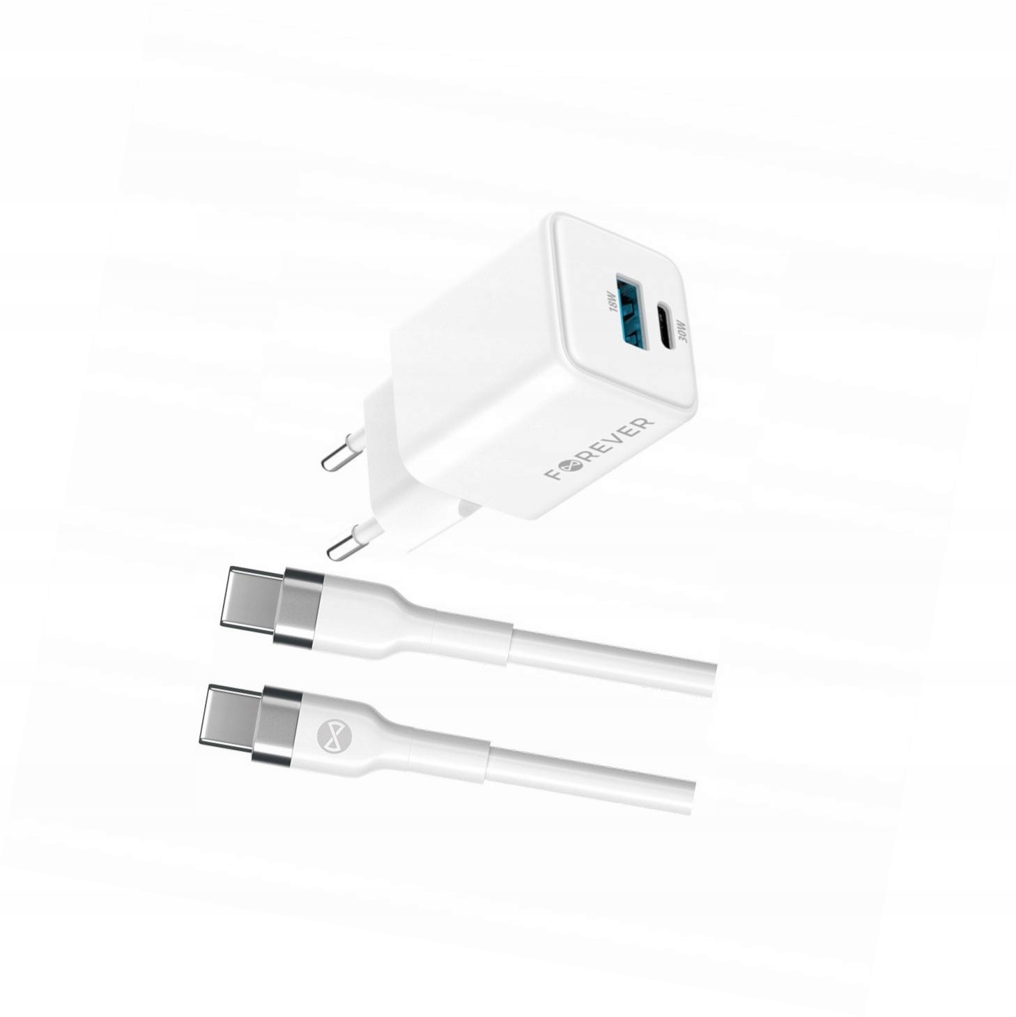 Szybka ładowarka GaN 30W Usb i Usb-c z kablem do Samsung Galaxy S23 5G