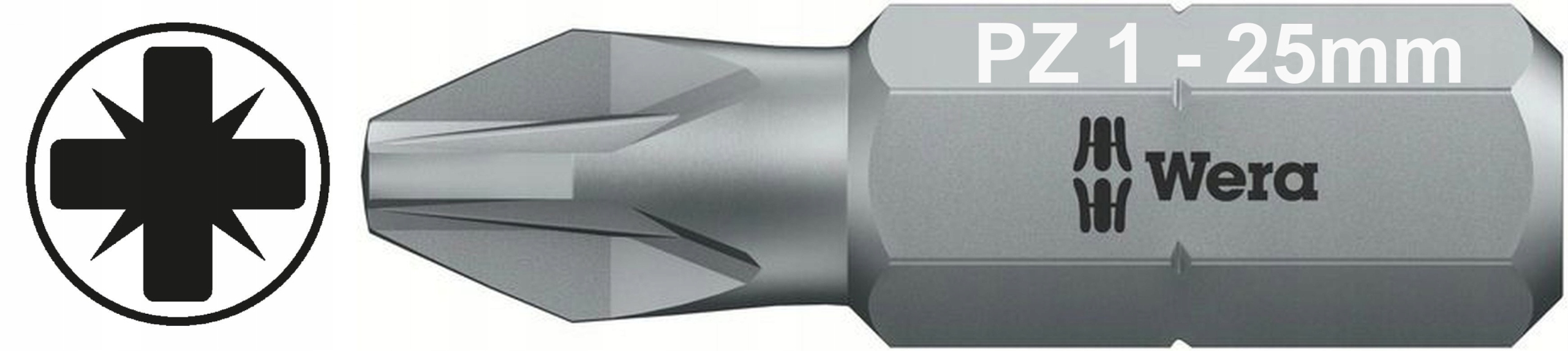 

Wera 855/1 Z Bit Grot PZ1 Pozidriv Pz 1 25mm 1szt