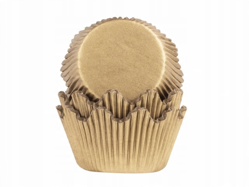 

Papilotki, foremki do muffinek, złote, 40 sztuk