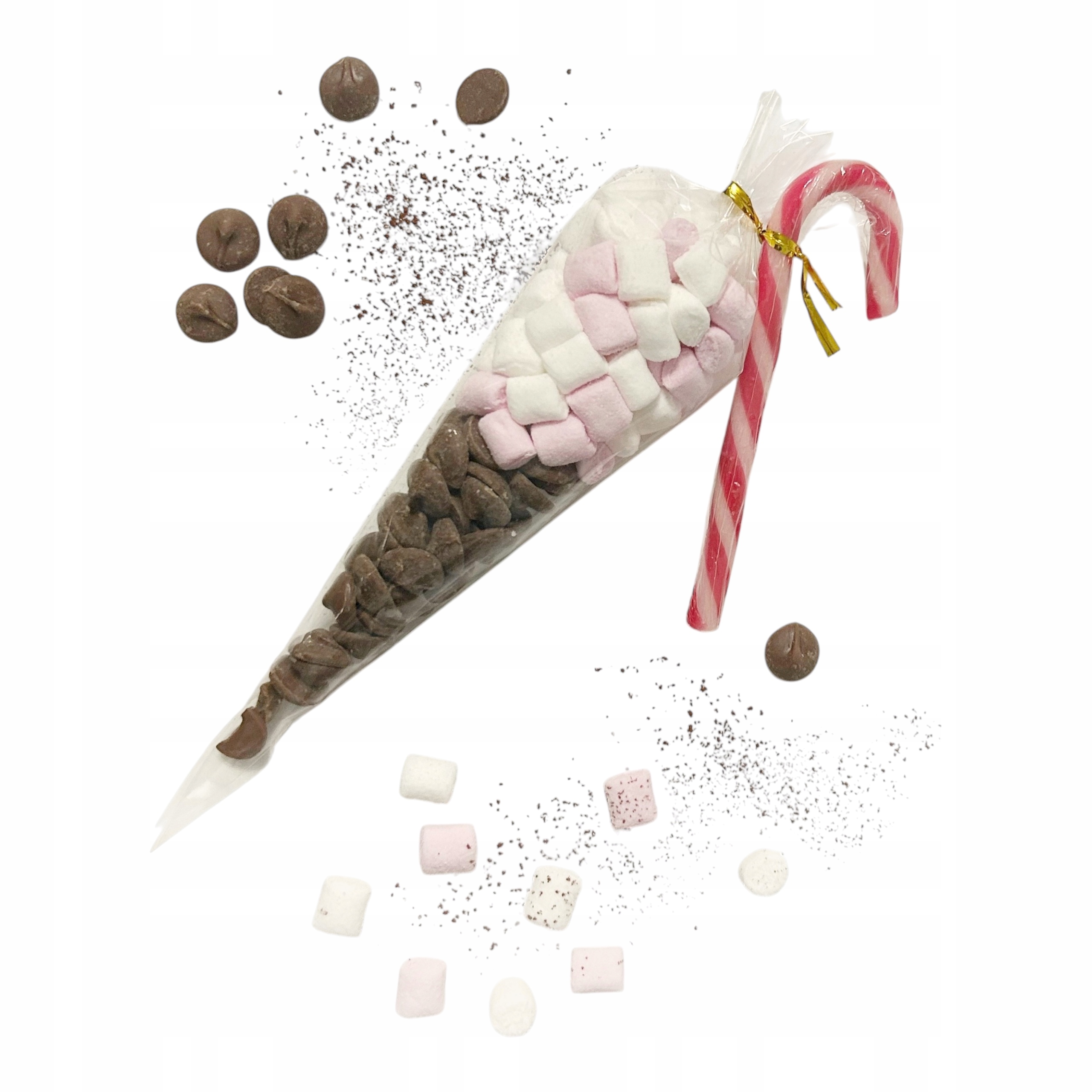 Levně Sada Na Horkou Čokoládu V Kornoutu Lízátko Laska Bonus 20 ks