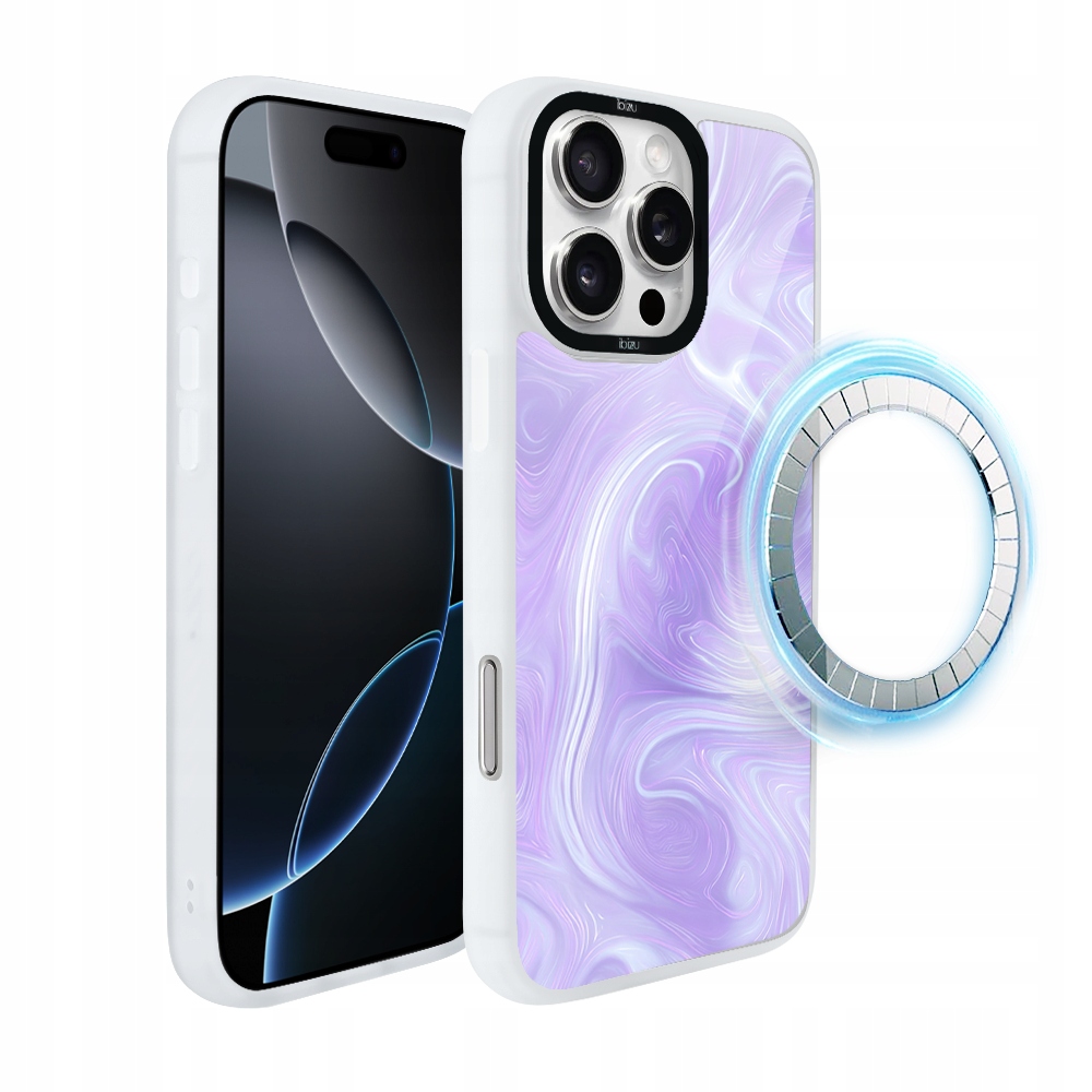 Pouzdro pro iPhone 16 Pro Max Ibizu DropGuard Matt s MagSafe, Levandulový vír