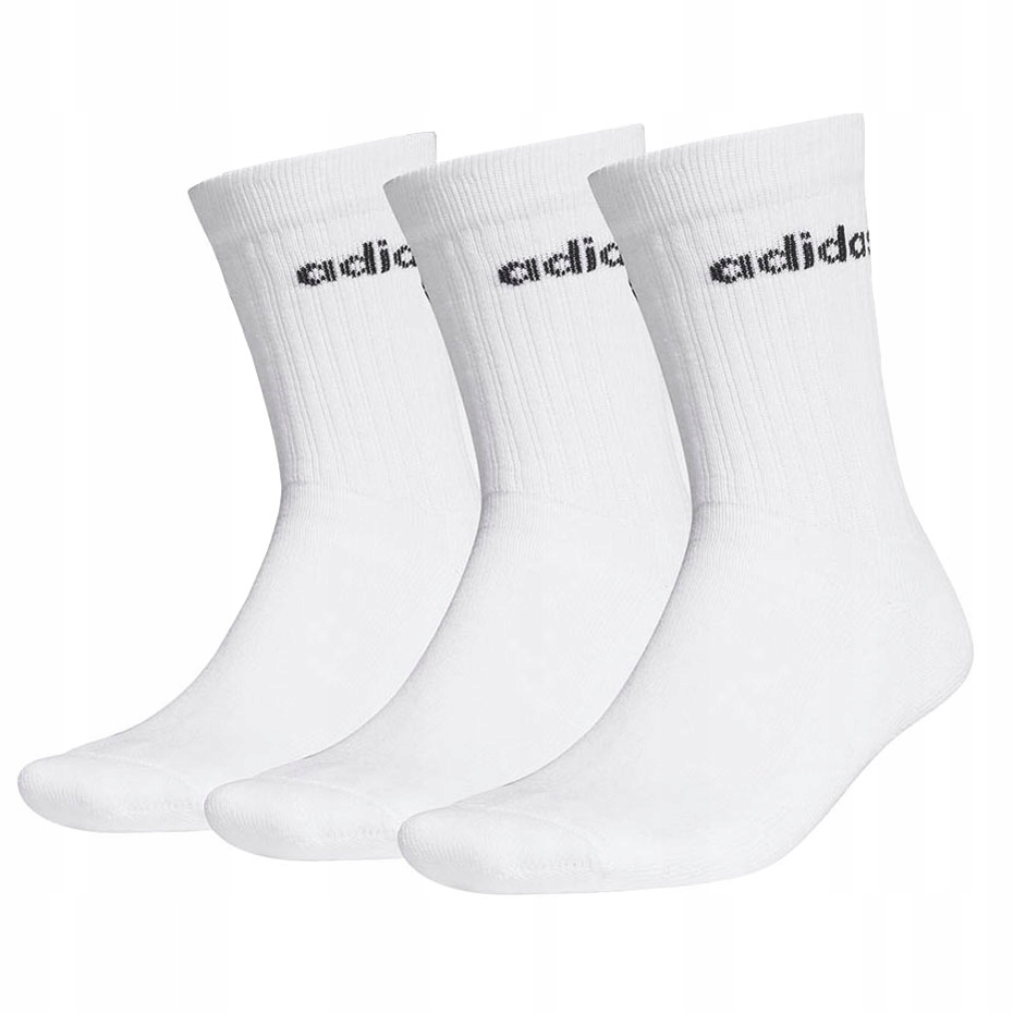 ADIDAS SKARPETY DŁUGIE STRIPES r.37-39 BIAŁE 3PAK