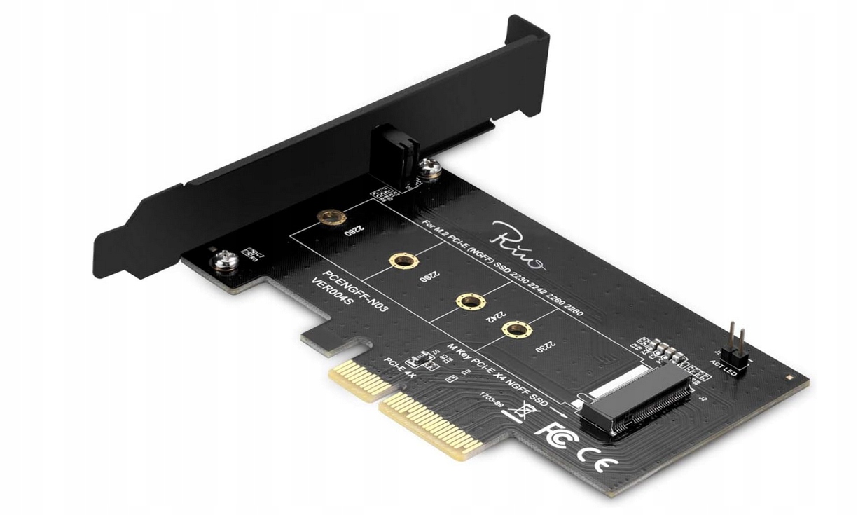 Karta adaptera RIITOP Dual NVMe do PCIe X8 X16