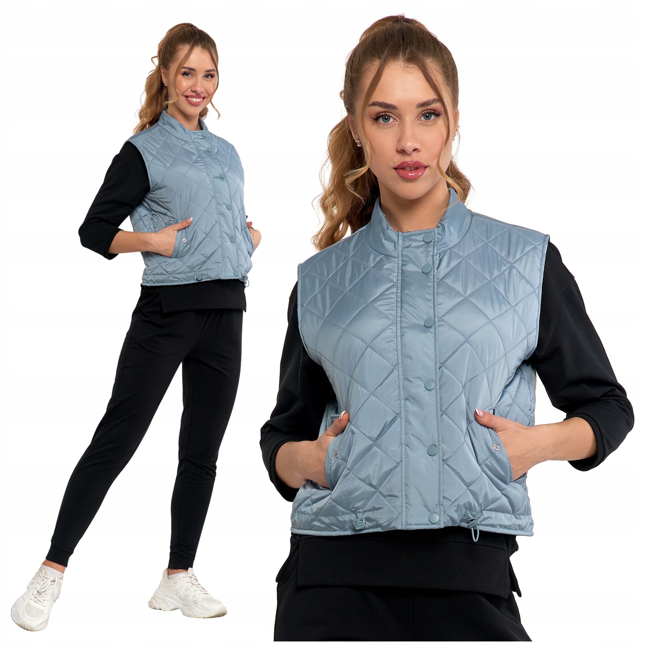 Dámská Přechodová Vesta Moraj Krátká Vesta Klasika Prošívaná XXL