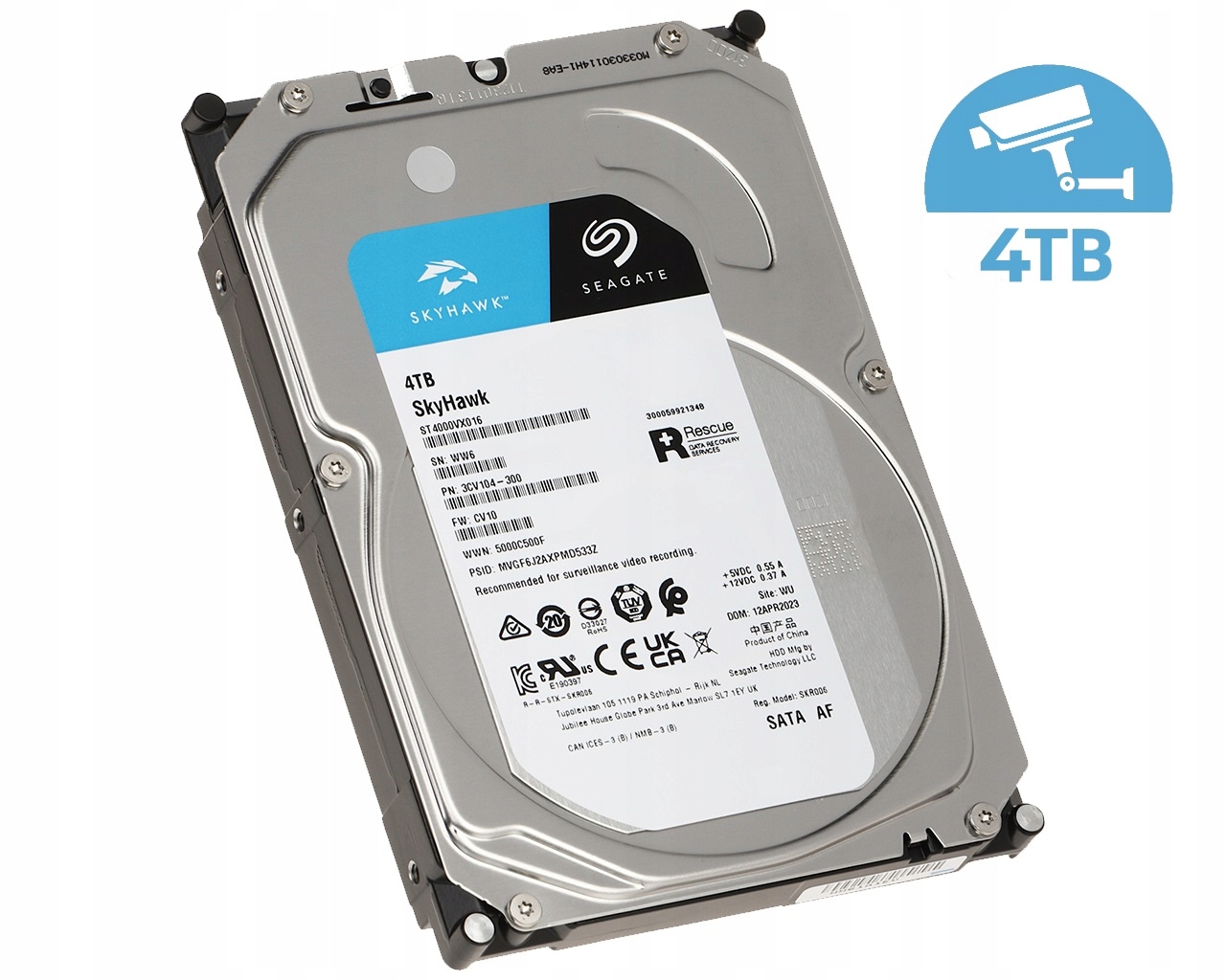 Dysk przemysłowy do pracy ciągłej monitoring Seagate SkyHawk 4TB