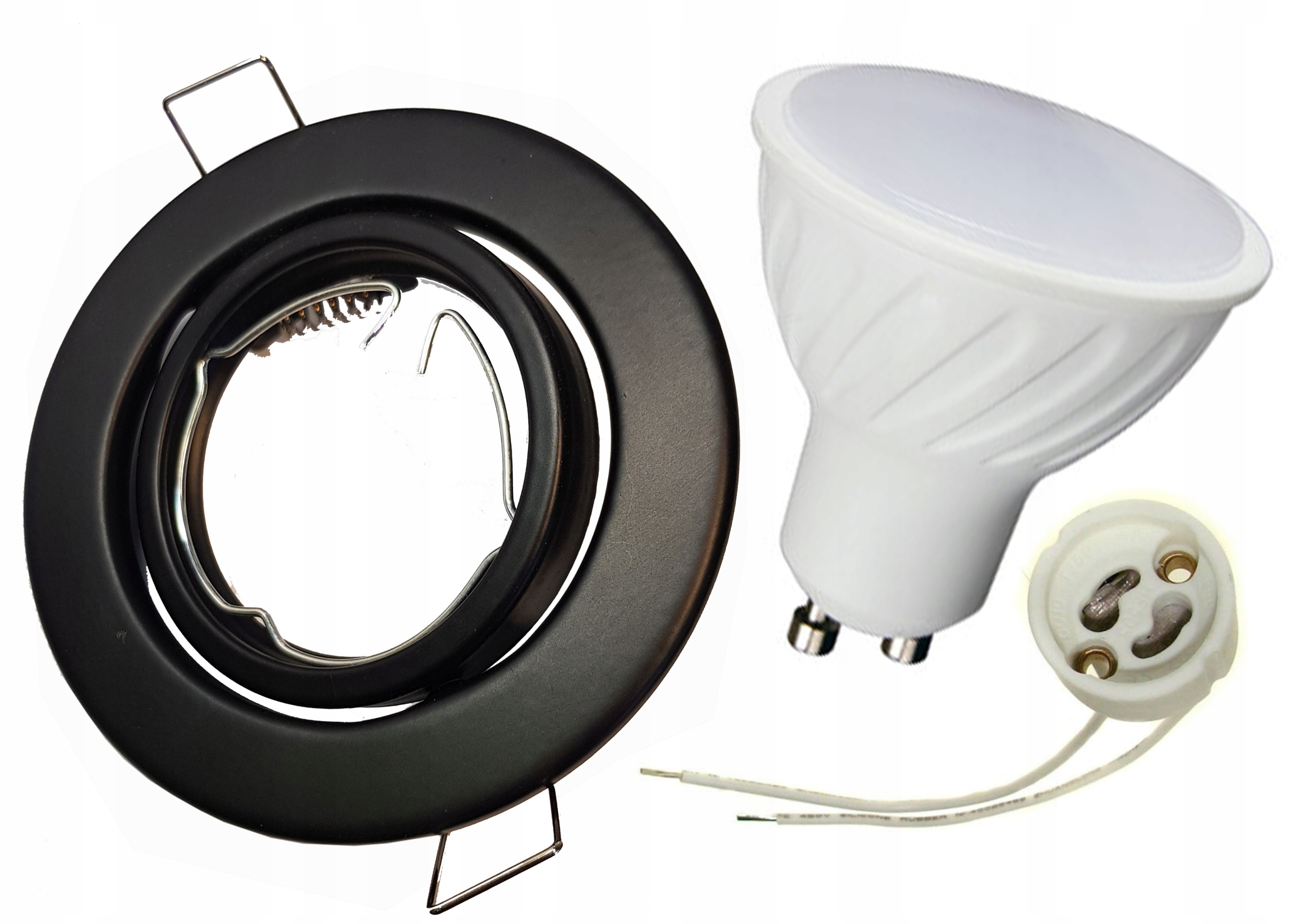 

Zestaw Oprawa Halogenowa Czarna Ruch Led GU10 5W