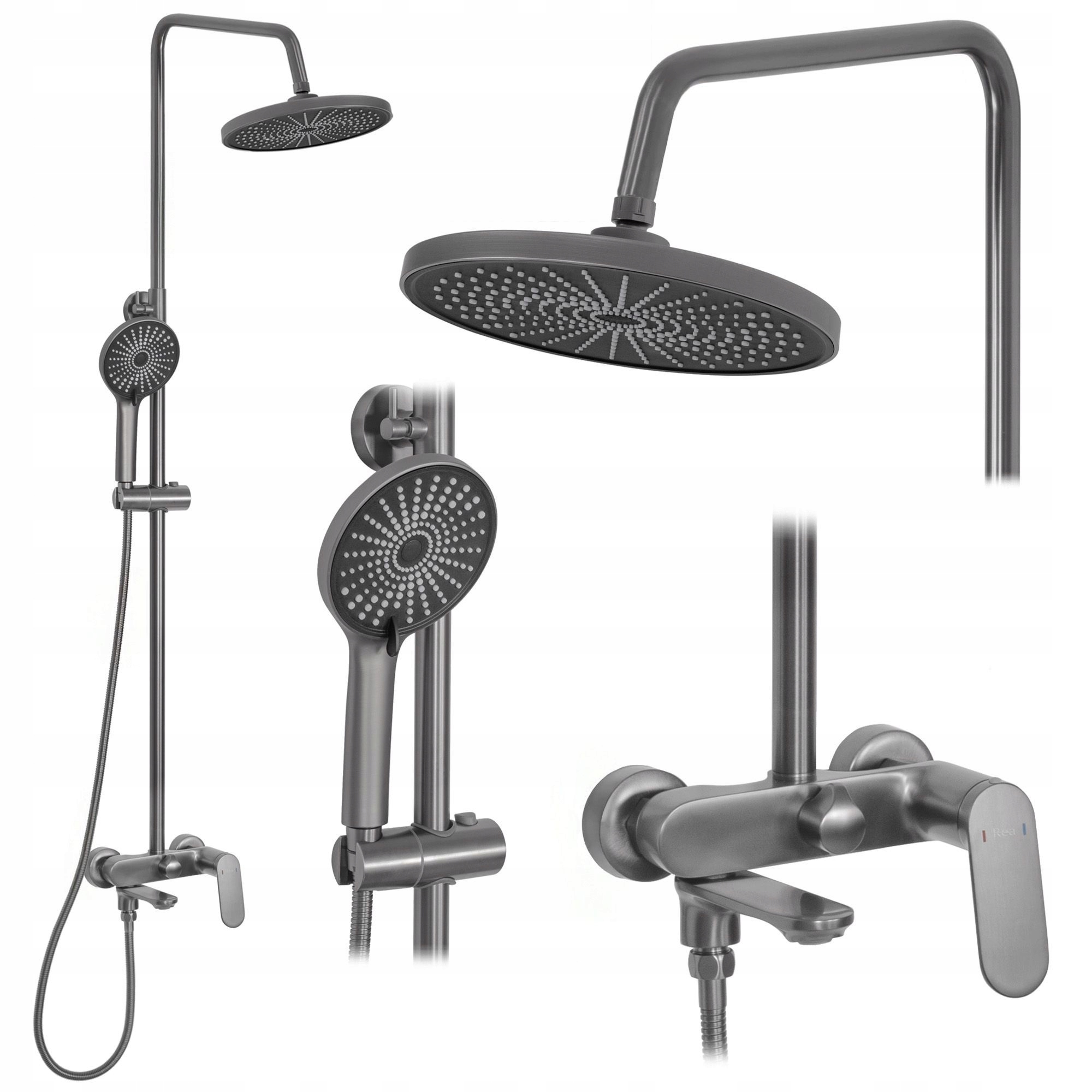 Nástenná sprchová súprava Rea Marco Sivý Titan Gun Sprchový výtok