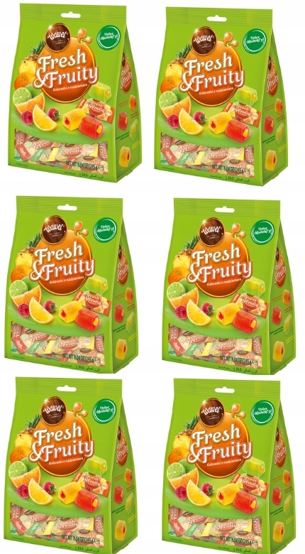 Levně 6x 245g Wawel čerstvé ovocné želé Bonbóny půlka kartonu