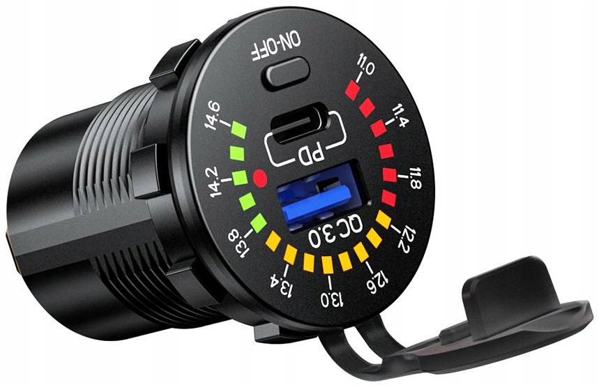 Gniazdo ładowarka USB-C PD 40W MOTOR na KIEROWNICE