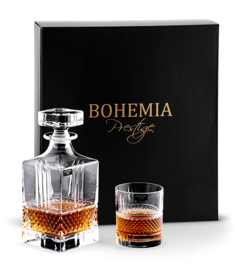 Bohemia Elegantný set na whisky 6 pohárov 6+1