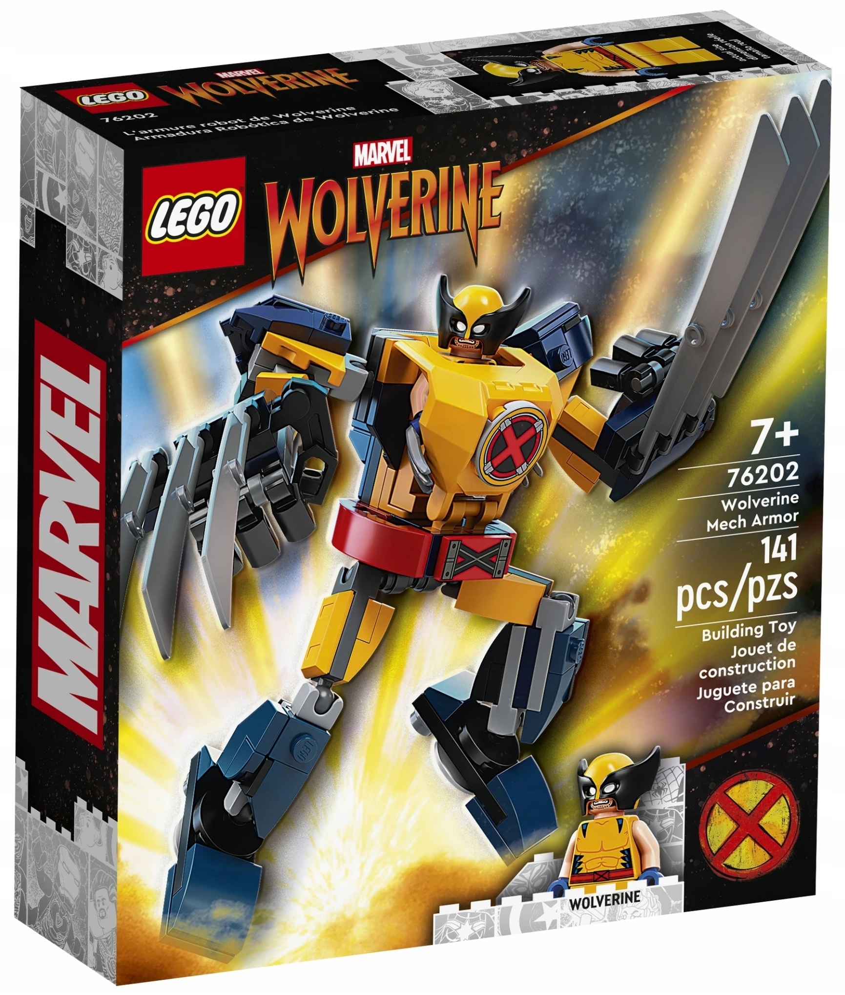 Lego Hrdinové, Mechanická Wolverinova Zbroj, Sada Kostek 76202