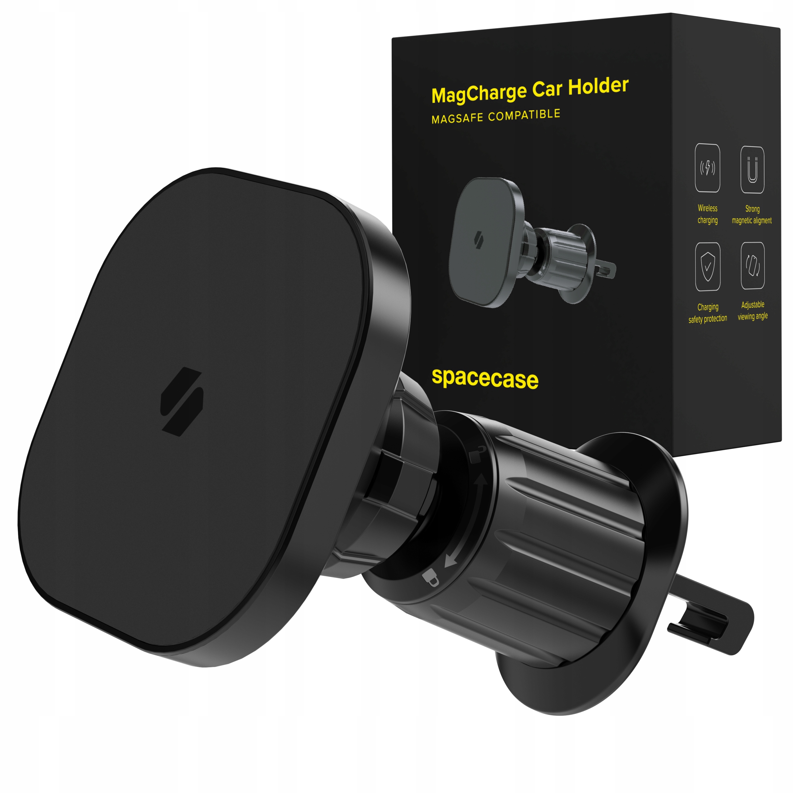 Uchwyt Do Samochodu Na Telefon Do Kratki Ładowarka Samochodowy Do Magsafe