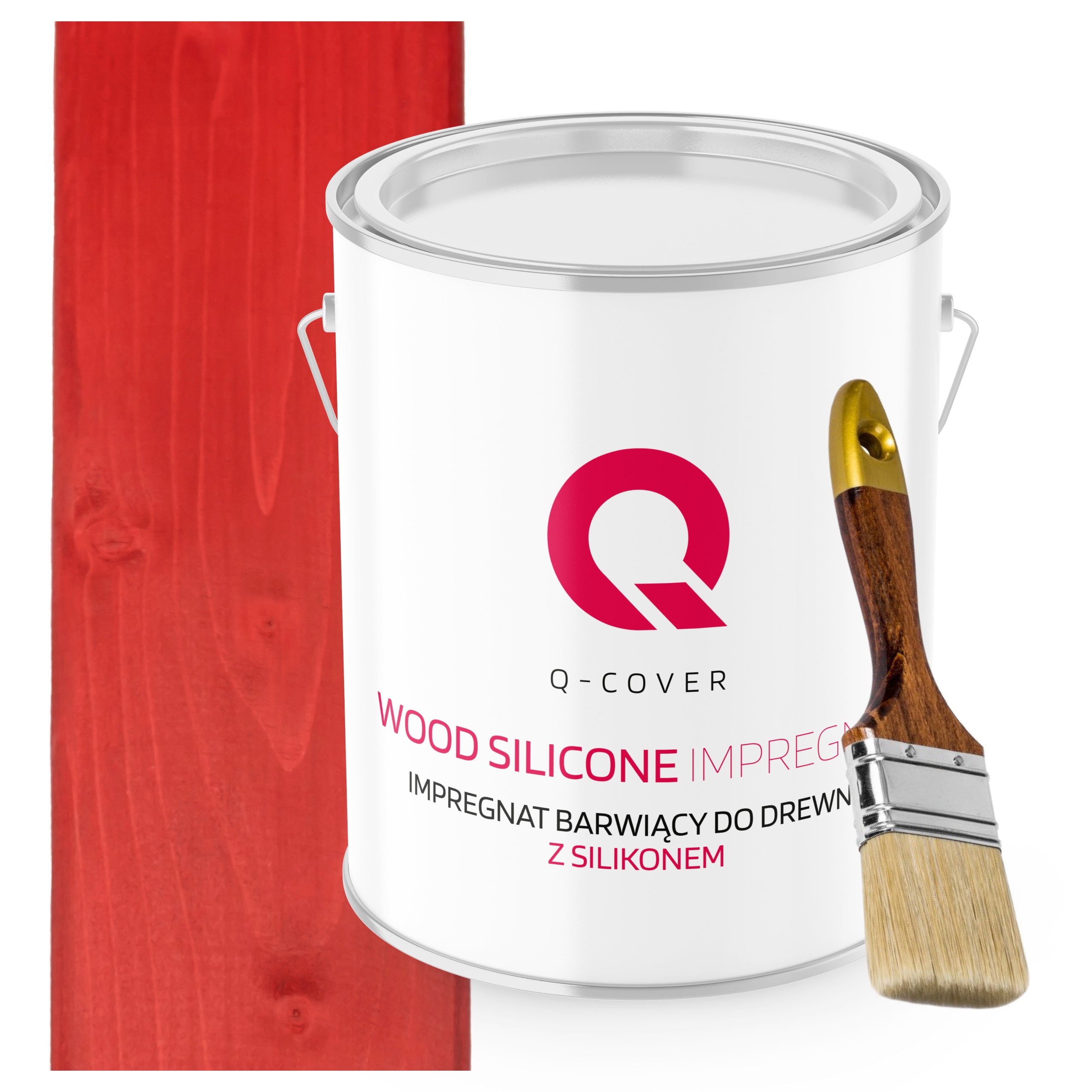 Impregnace Na Dřevo Barvící Se Silikonem Chron Trvanlivá Červená 2,5L+BONUS