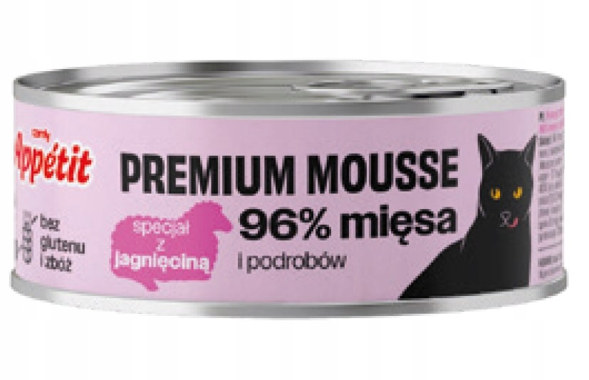 Comfy Appetit Premium Jagnięcina Kot 85G karma mokra dla kota w musie