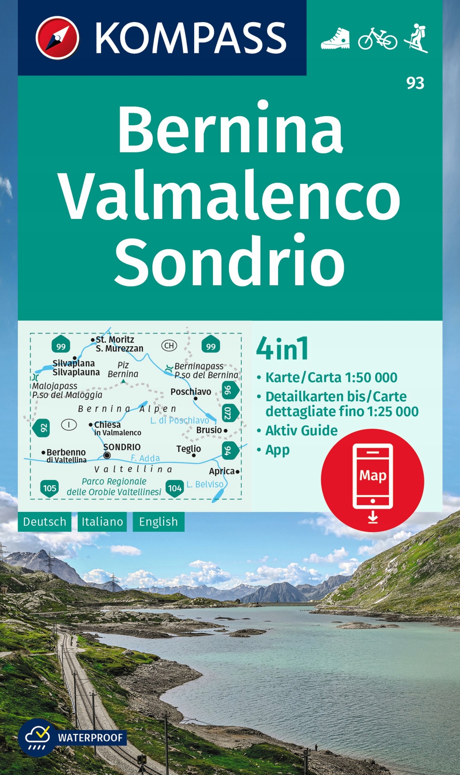 K 93 Bernina, Valmalenco, Sondrio Kompass
