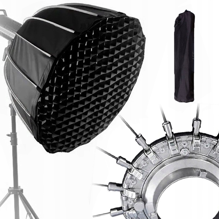 Parabolický softbox Bowens Deep, hexagonální Click-lock Hexa 90 cm voština (grid)