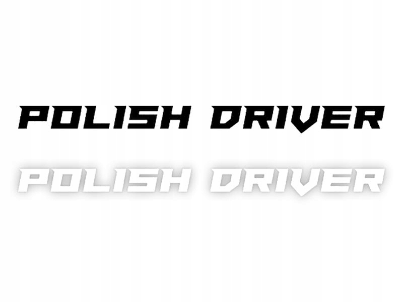 POLISH DRIVER - Naklejka na samochód na auto KOLOR