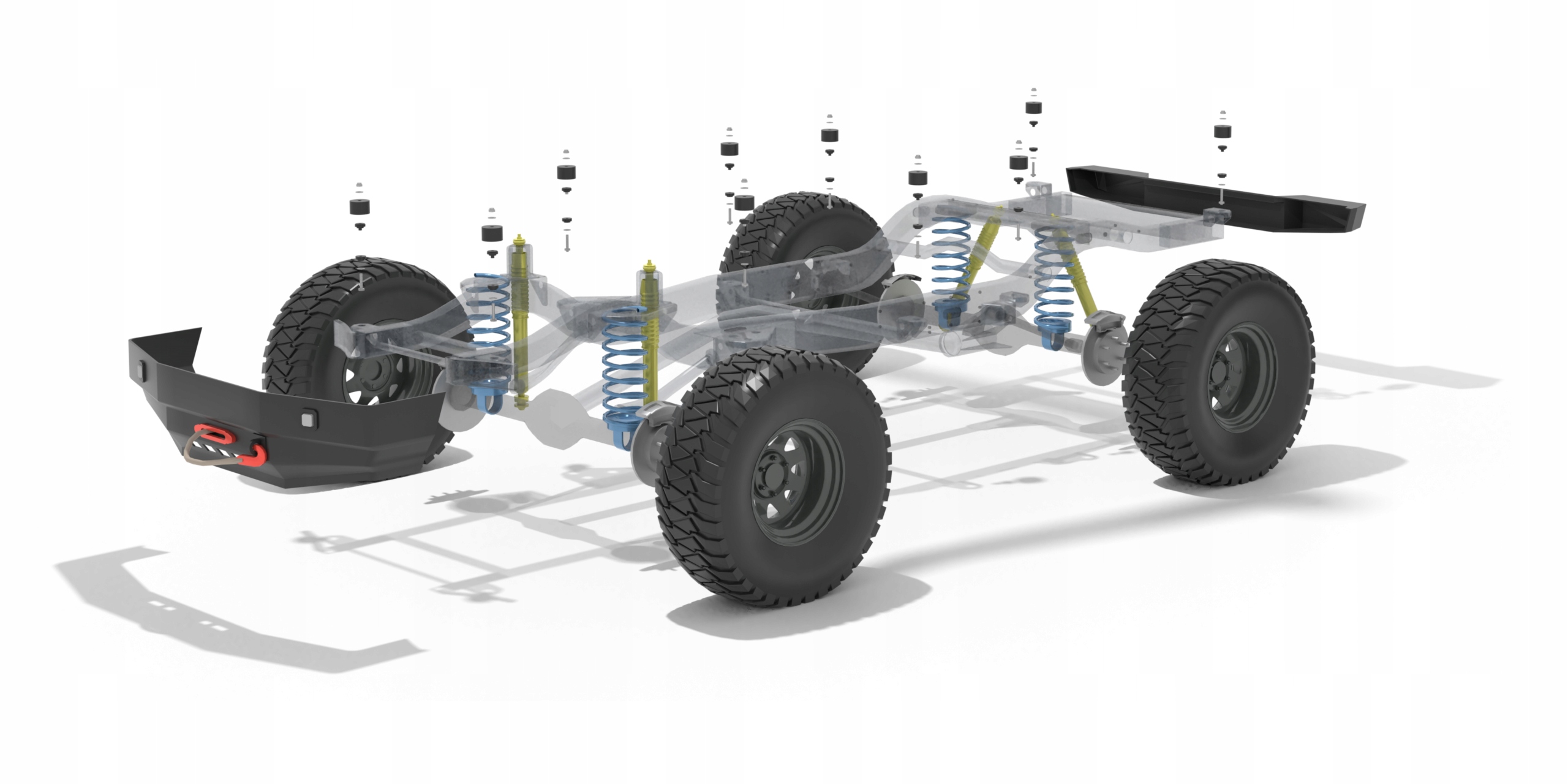 Range Rover P38 Body Lift 50mm Lift 2 cale śruby klasa 10,9 EAN (GTIN) 5905982002217