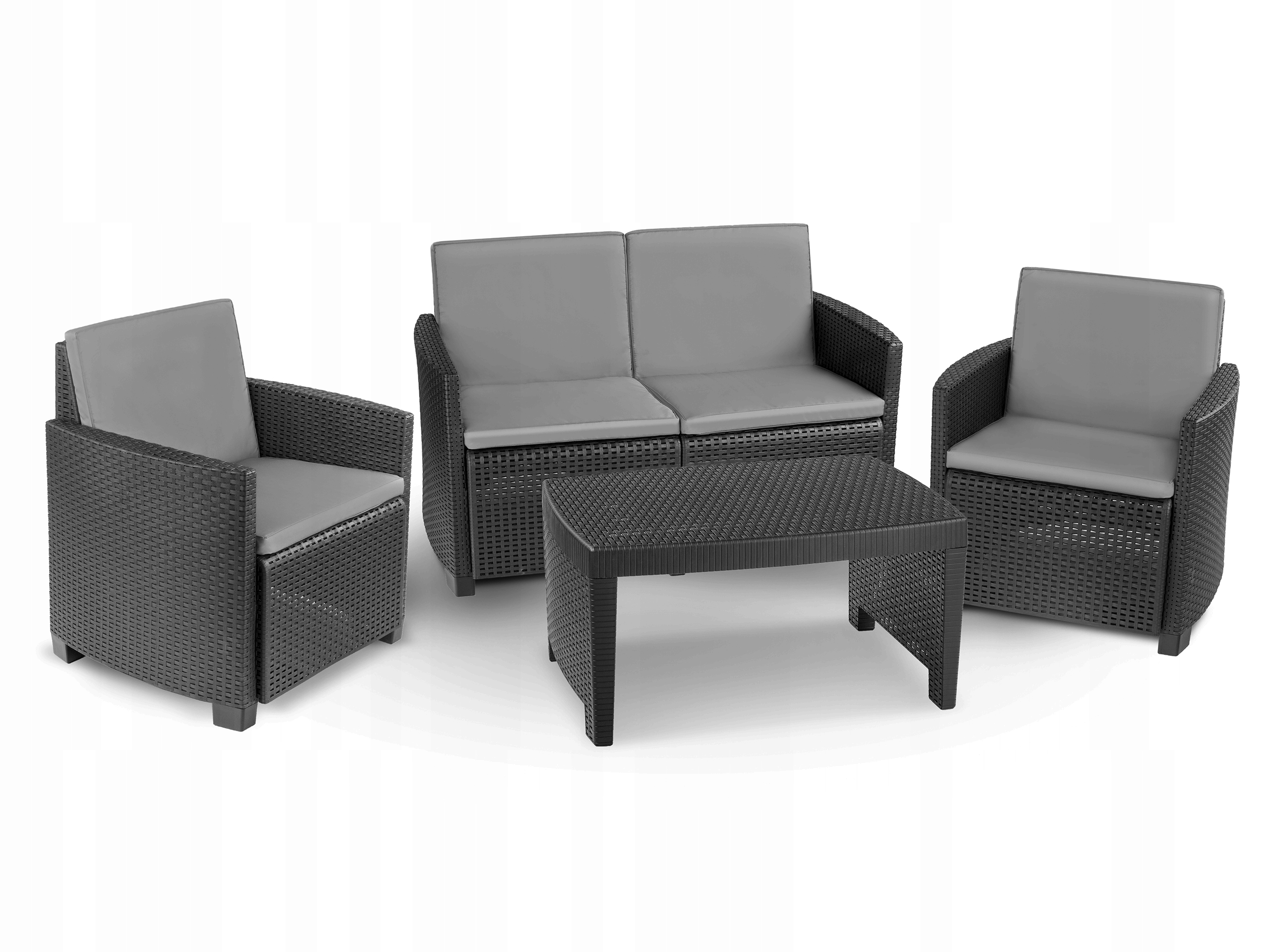 Zestaw Ogrodowy Eden Kawowy Sofa Meble Ogrodowe Corciano Technorattan