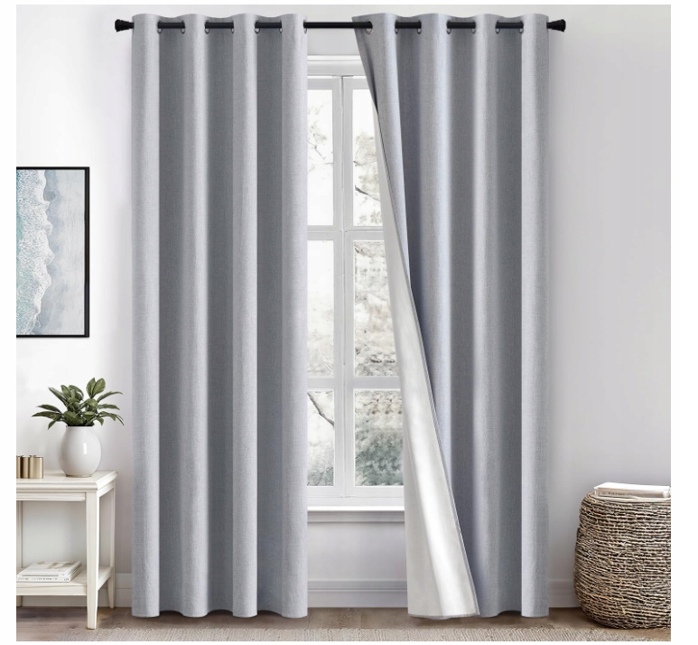 Záclony 2ks 140×260 cm Zatemňovací Tepelná ochrana Redukce hluku