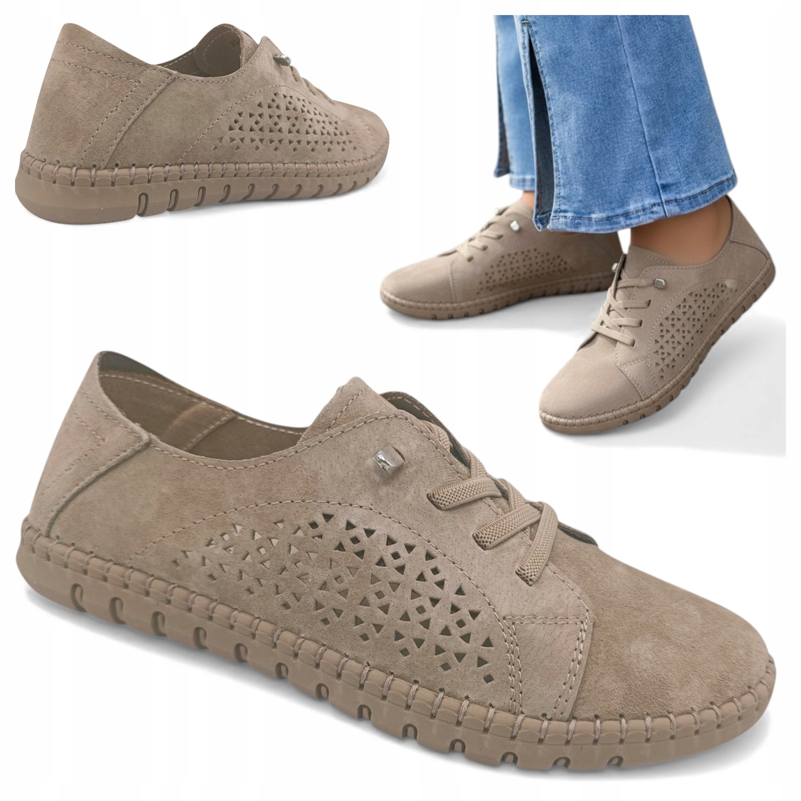 37 Vinceza Dámská sportovní obuv z přírodní kůže, zasouvací, plochá, lehká