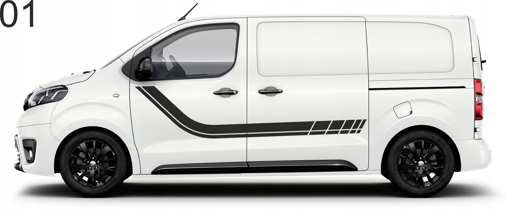 Наклейки Toyota Proace stickers stripes on the sides of the tuning