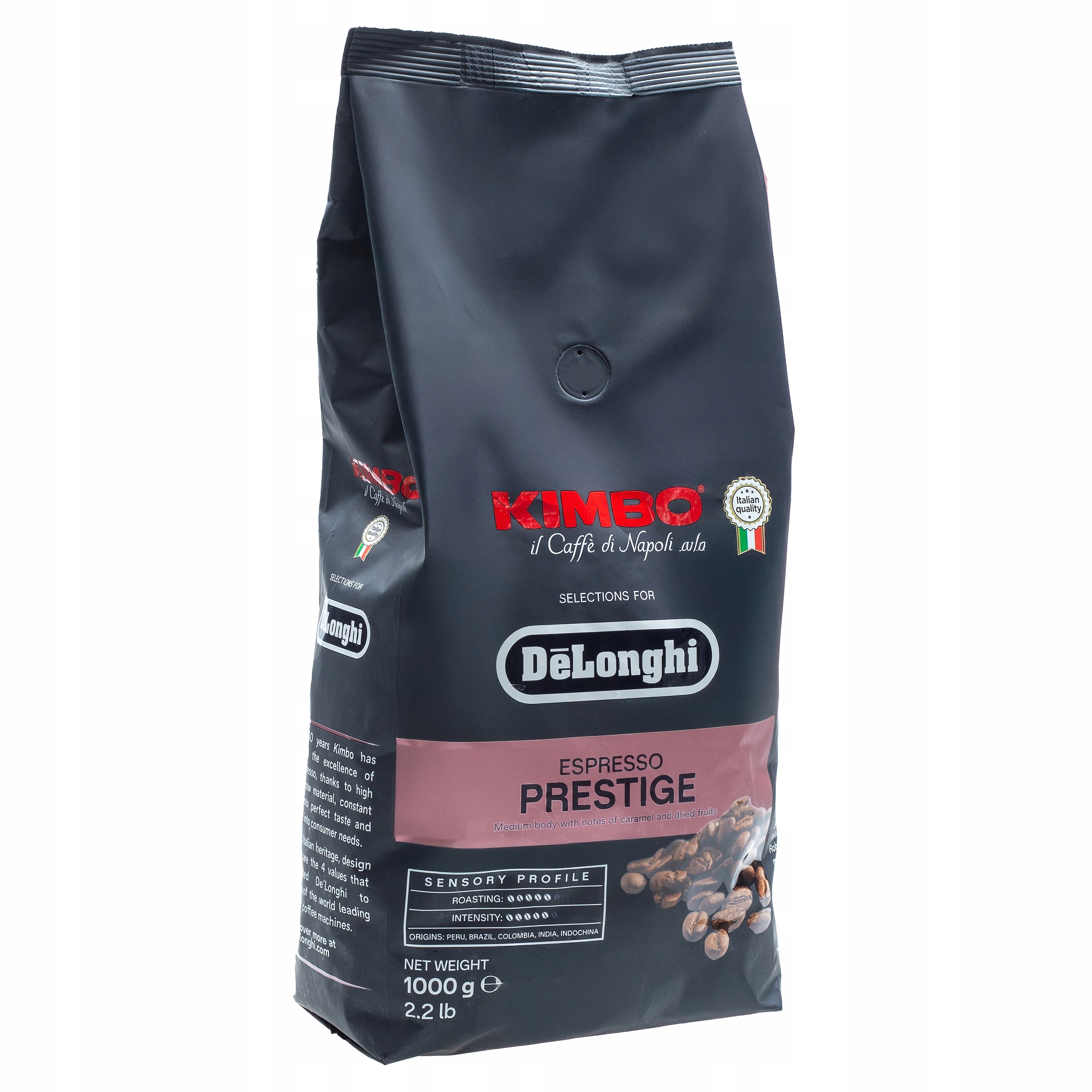 Kawa ziarnista Kimbo Delonghi Prestige 1kg arabica robusta