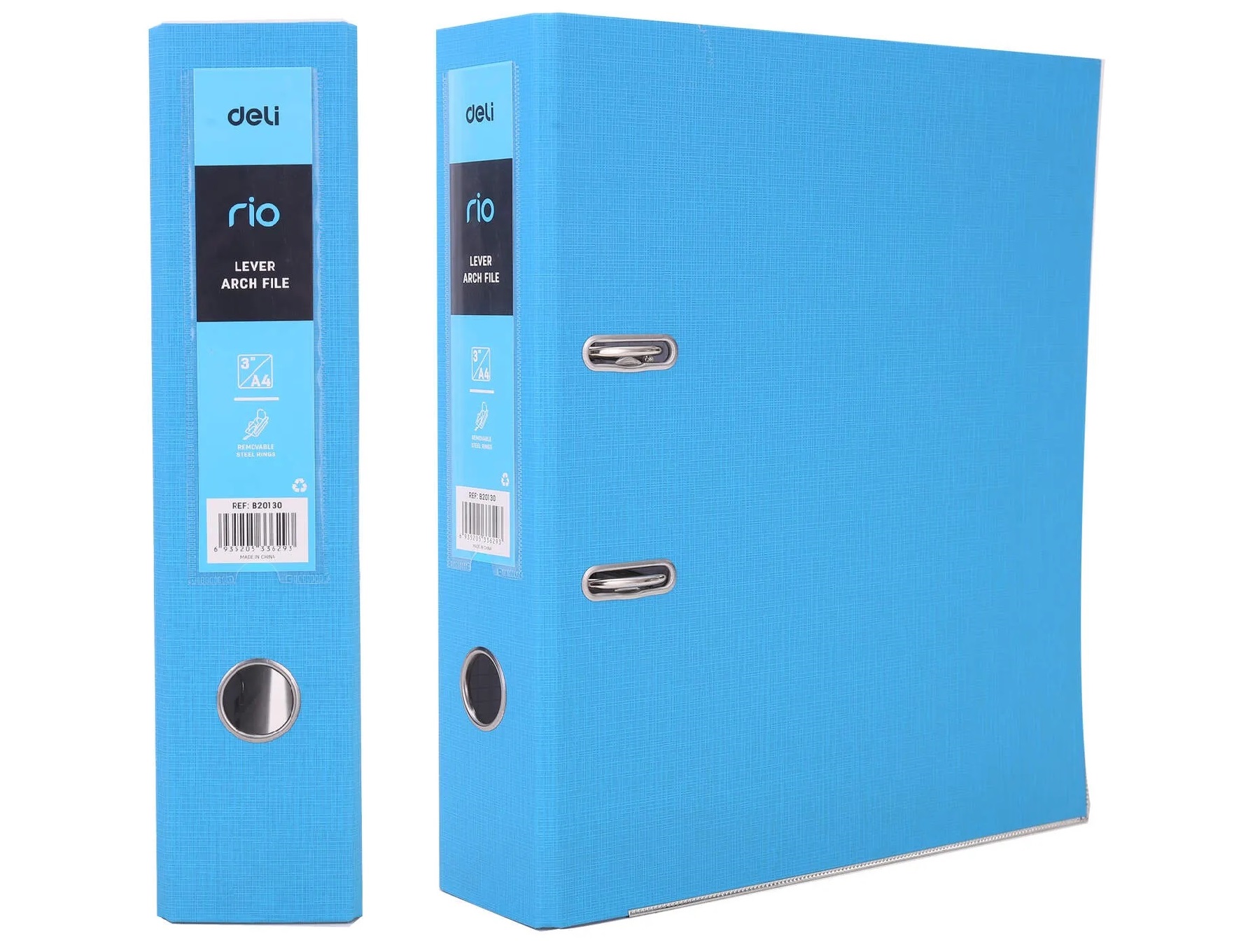 Ekstra mocny SOLIDNY SEGREGATOR DELI A4 / 76MM NIEBIESKI