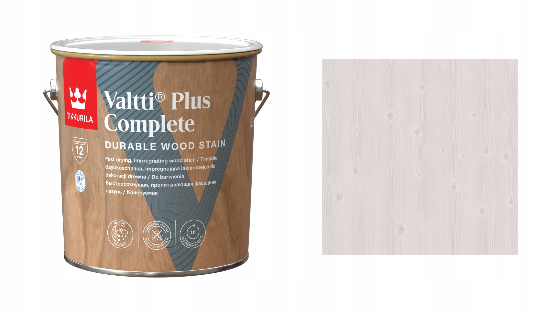Tikkurila Valtti Plus Complete 2,7L 5060 Lumi Lakierobejca Szybkoschnąca