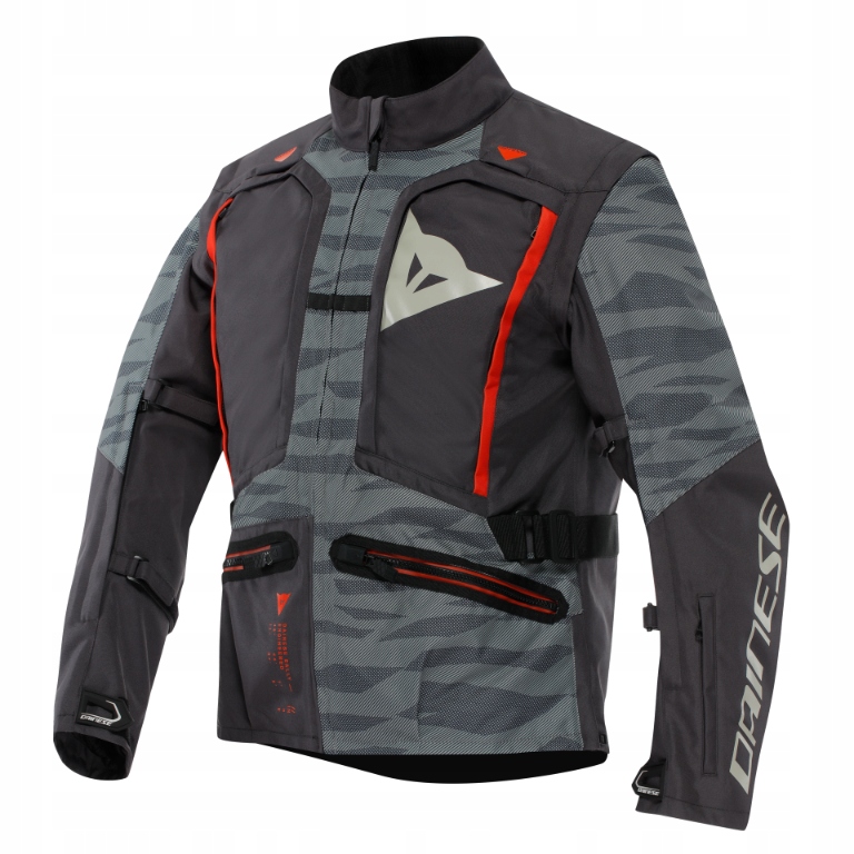 Motocyklová bunda Adventure Dainese Sterrato Tex Sivá/Červená 48