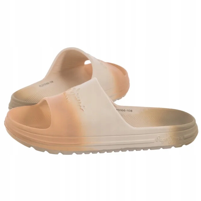 Buty Klapki Damskie Basenowe Pepe Jeans Beach Slidecol Peach Beżowe