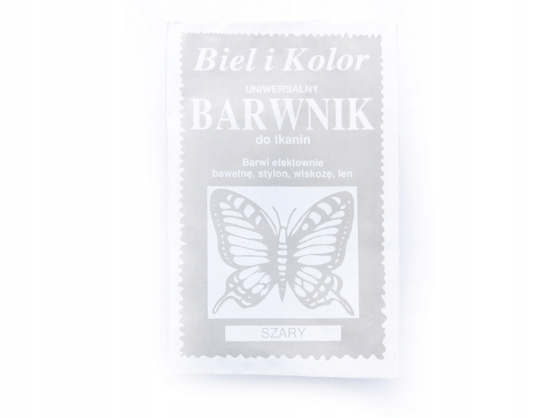 

Barwnik do tkanin Biel i Kolor farba Szary