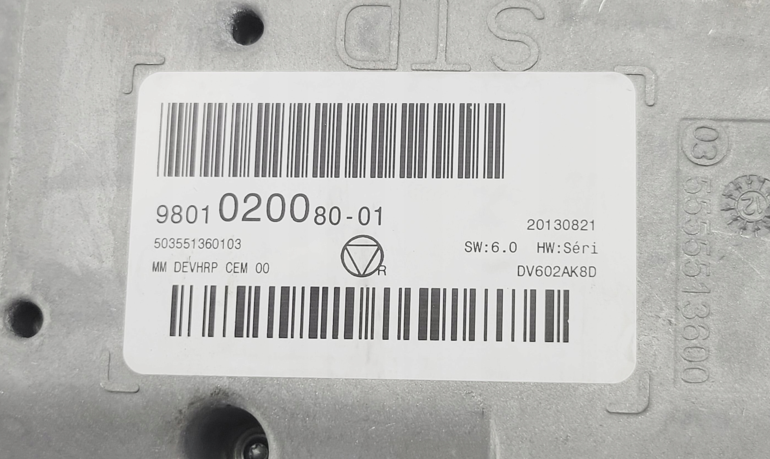 CITROEN C5 III X7 LIFT EKRAN display navigation devices RT6 RNEG 2 9801020080